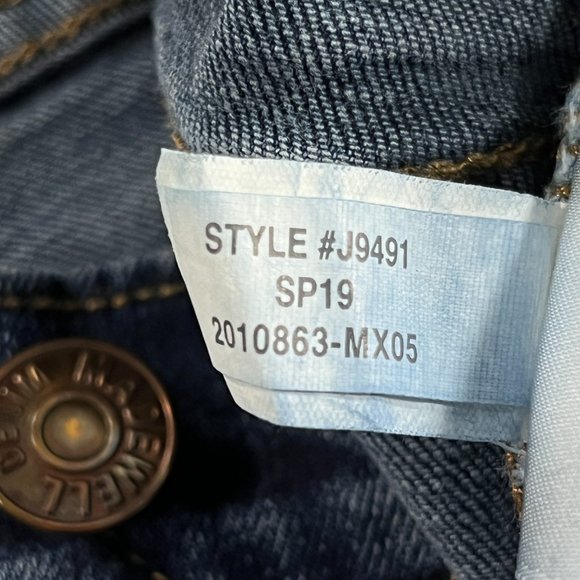 Madewell High Rise Skinny Exposed Button Fly Stretch Jean Hayes Wash J9491 - Picture 13 of 16